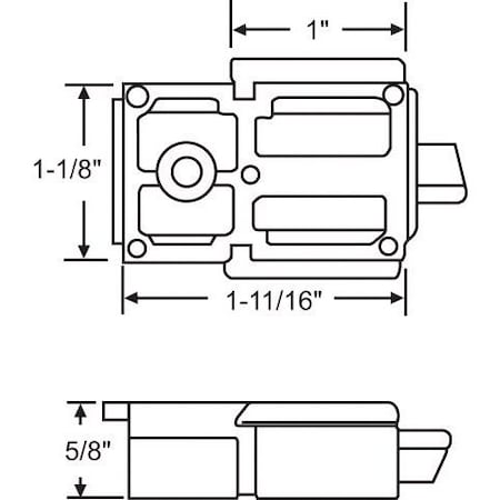 Strybuc Black Pivot Housing Set 900-12809BA